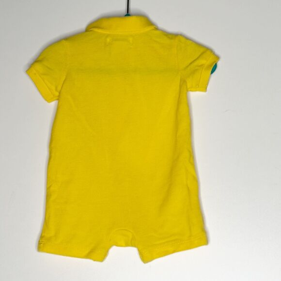 Polo Ralph Lauren Yellow Baby Cotton Romper Size 3 Months - Picture 5 of 6